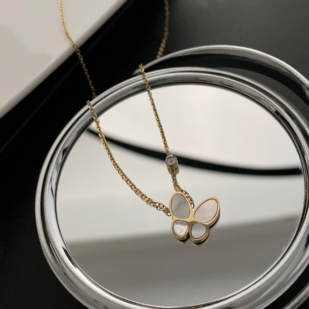 Womens Necklace With Butterfly Pendant