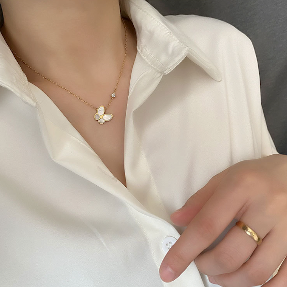 Womens Necklace With Butterfly Pendant